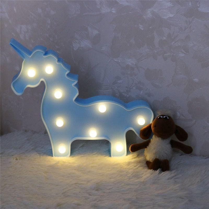 Luminária LED Unicórnio  Abajur Led Unicórnio Decoração Mesa e Parede para Festas e Ambientes