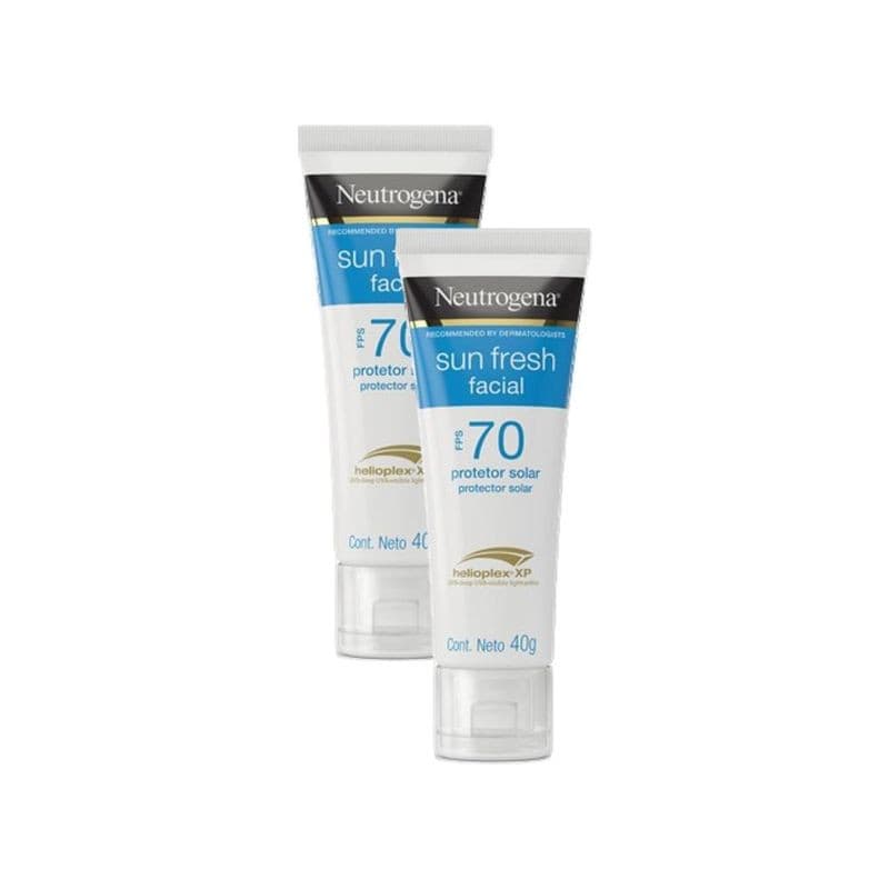 Kit 2 Unidades Protetor Solar Facial Neutrogena Sun Fresh FPS70 40g