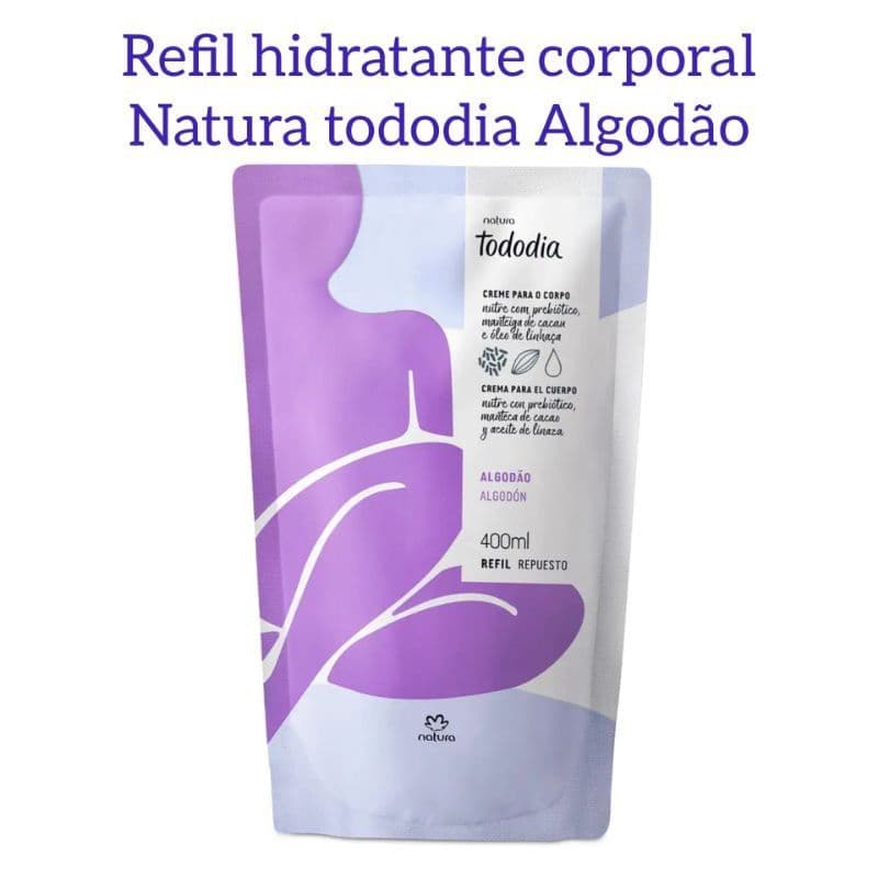 REFIL HIDRATANTE CORPORAL NATURA TODODIA 400ML ALGODÃO