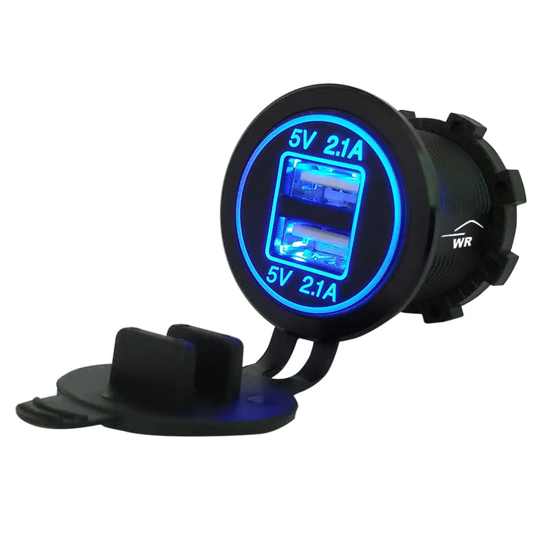 Tomada Carregador USB veicular 4.2a (duas Saídas 2.1a) - Substitui O Acendedor | Carrega Mesmo Usando O Waze