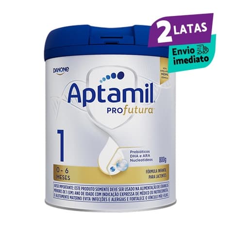 2 Latas Aptamil Profutura 1, Lata 800 gr Leite em pó Fórmula infantil Danone