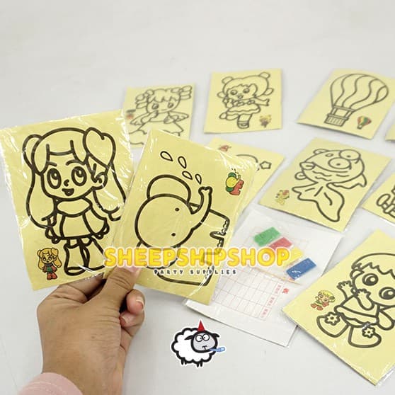 (Varejo) Pequeno Brinquedo De Desenho Para Colorir Areia 11.5x8.5cm Brinquedos Educativos Crianças