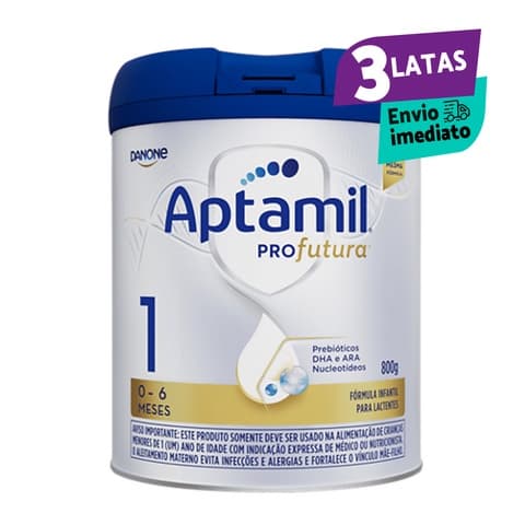 3 Latas Aptamil Profutura 1,Lata 800 gr Leite em pó fórmula infantil Danone