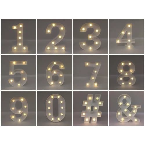 Letra Luminária Led 3 D Luminosa De A - Z Numero 0-9 01 Un.