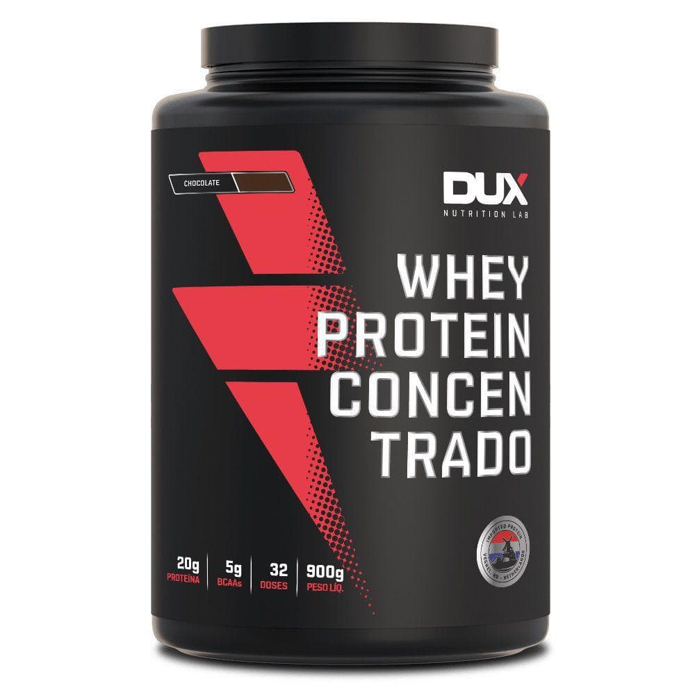Whey Protein Concentrado Chocolate  Pote 900g - Dux Nutrition