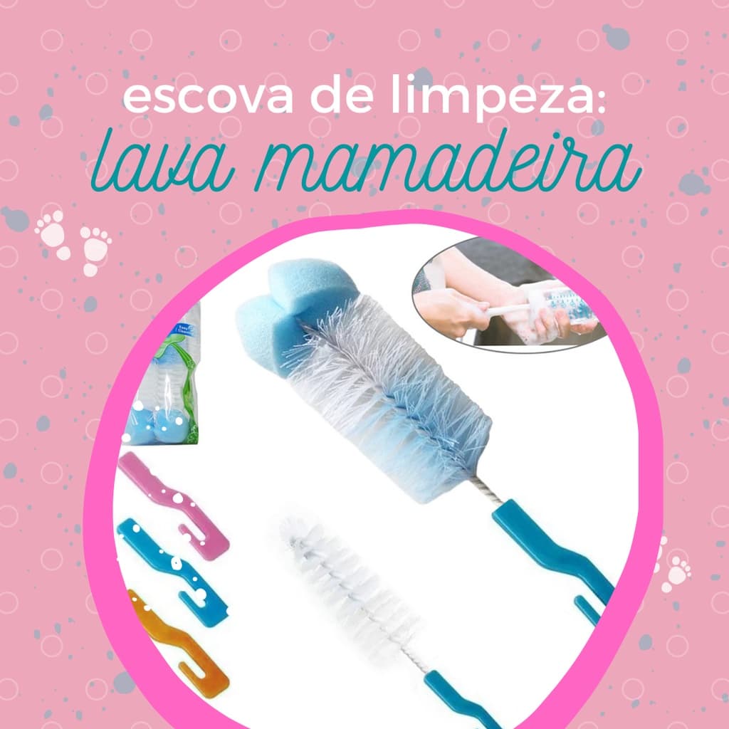 Escova de lavar copos, mamadeira, garrafas I Limpa mamadeira I limpa copos Limpeza e organização