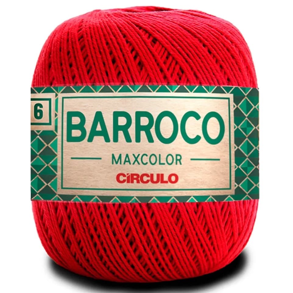 Barbante Barroco Maxcolor Fio N° 6 Círculo 200g para Crochê, Tricô e Amigurumi