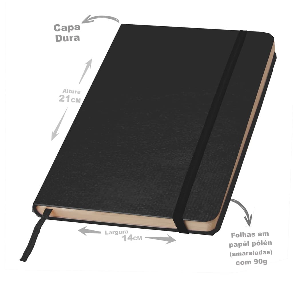 Caderno tipo moleskine para anotação ou desenho várias cores