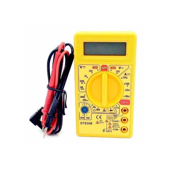 Multímetro Digital Medidor Tensão Dt830b Com Bateria Blister