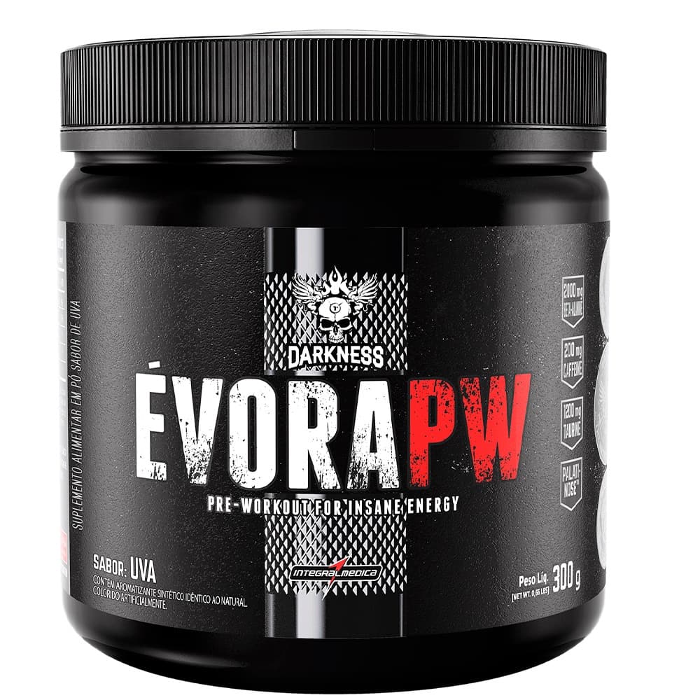 Pré-treino Évora Frutas Vermelhas 300g - Darkness - Pre Workout