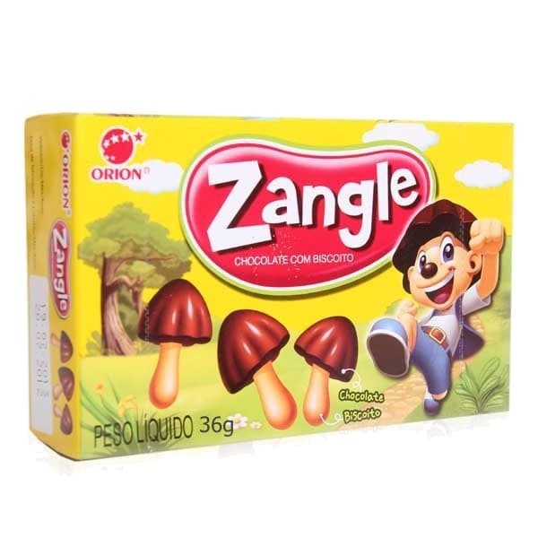 Doce Coreano Zangle Biscoito Com Chocolate formato cogumelo Importado