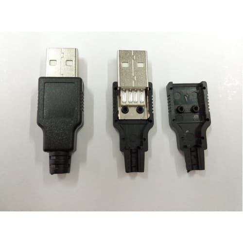 Kit 5 Pçs Conector Usb Macho Para Montar Cabos