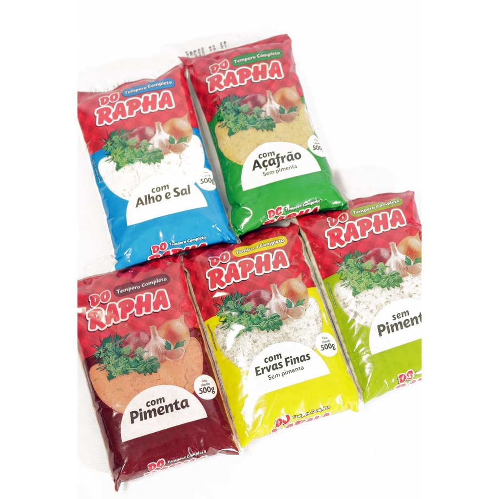 Kit 5 Temperos Completo Variados - Tempero - 2,5kg - Produtos do Rapha