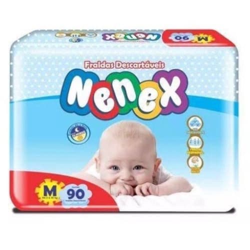 Fralda Nenex -Pacotão-NOturna Tamanho M - 90 Fraldas