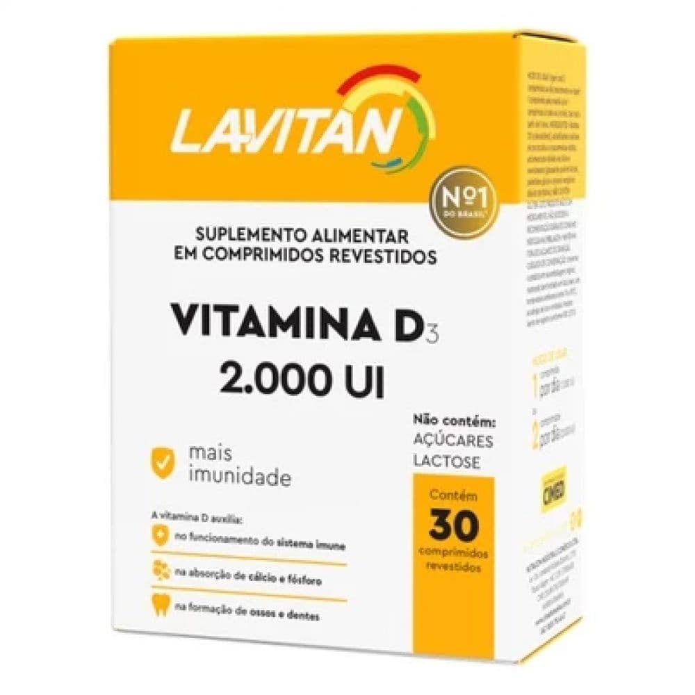 Lavitan Vitamina Cimed D3 2.000ui com 30 Cpr o Autentico - Cimed Original