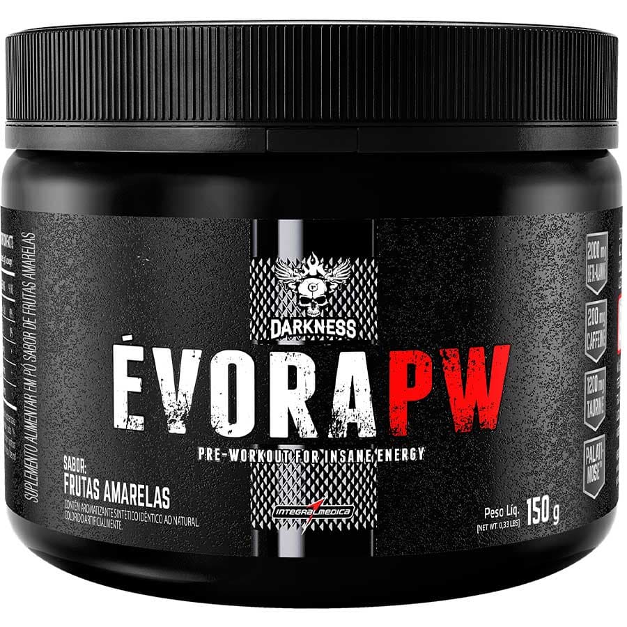 Pré Treino Evora Energia Insana 150g Darkness Frutas Amarelas Treinos mais intensos