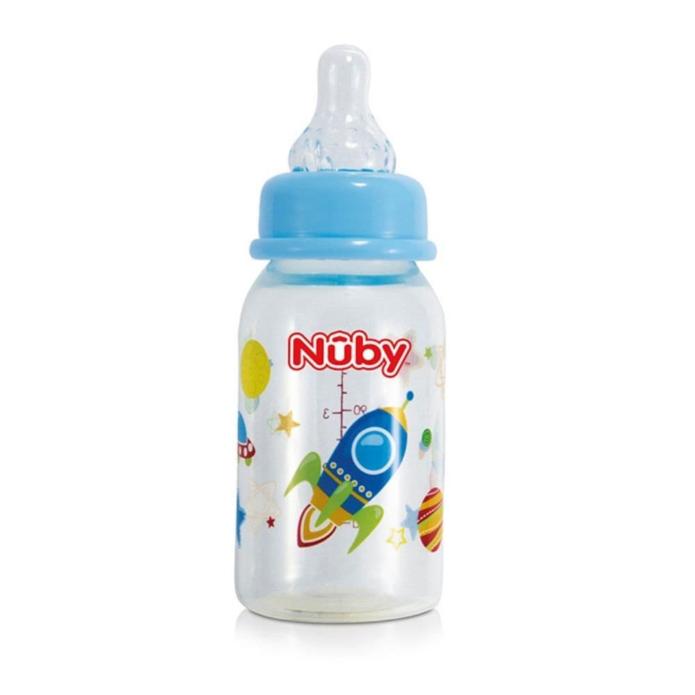 Mamadeira 3 Meses Infantil Bebe Menino 120 Ml Azul Nb01161 Nuby Masculina