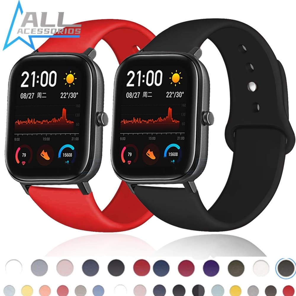 Pulseira De Relógio Silicone Smartwatch Tamanho 20mm