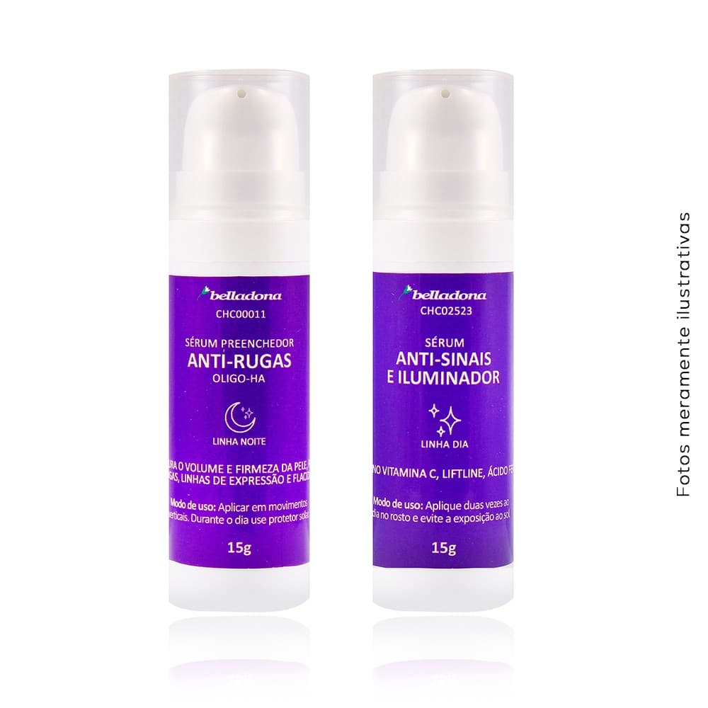 Kit Sérum Antissinais com Oligo-HA e Iluminador com Nano Vitamina C