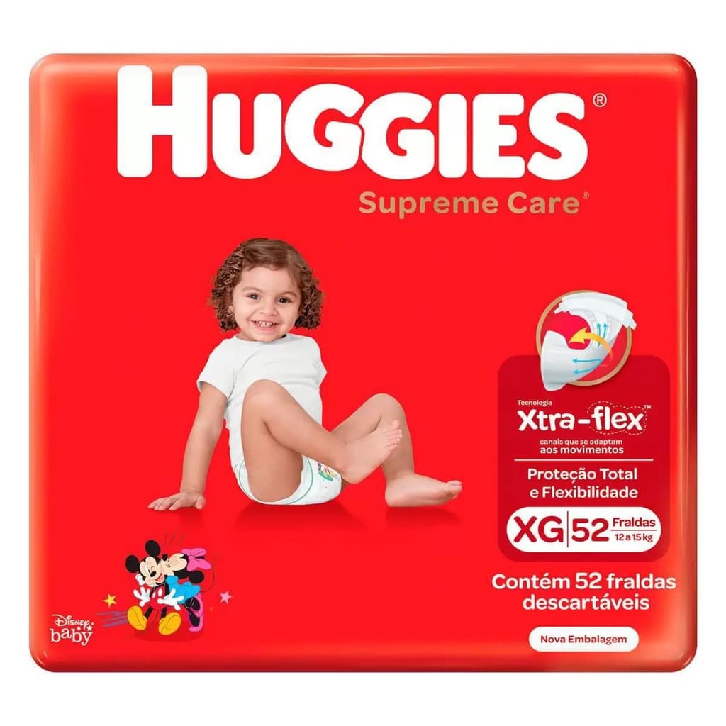 Fralda Huggies Supreme Care XG 52 Unidades