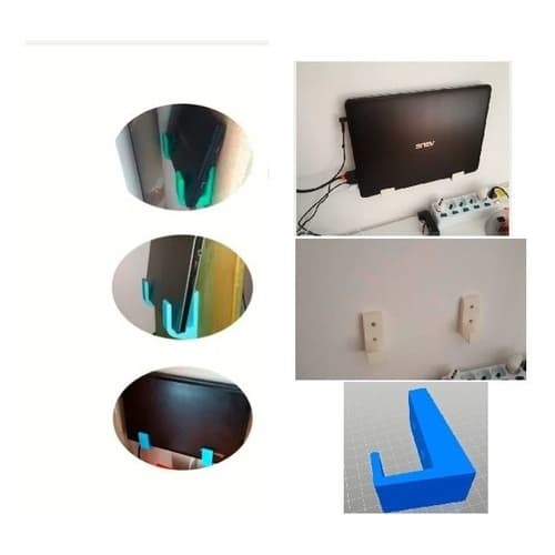 Suporte Fixar Prender Notebook Na Parede Ou Móveis