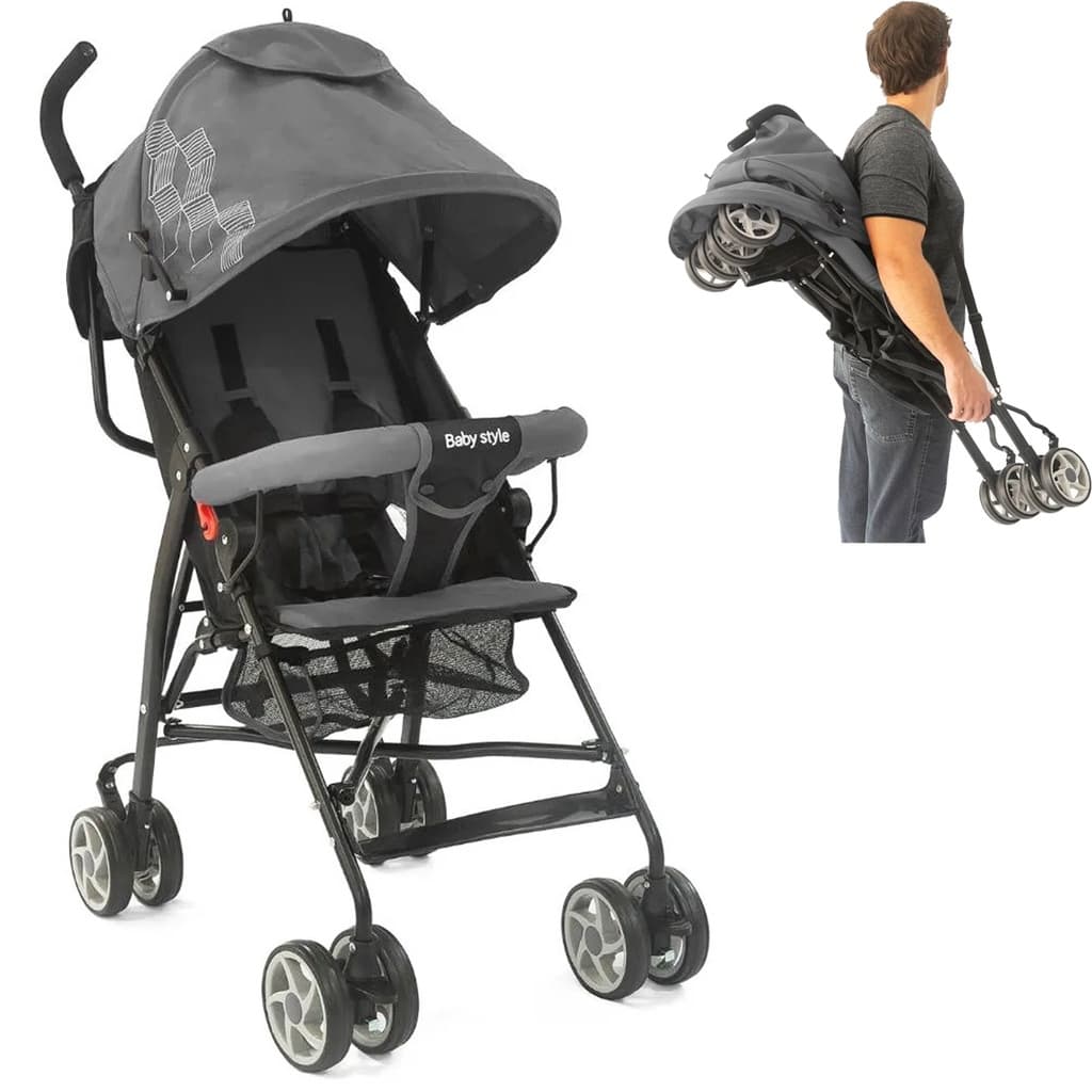 Carrinho de Bebê Guarda Chuva Passeio Leve Infantil Compacto Viagens Dobrável Avião 15kg Resistente