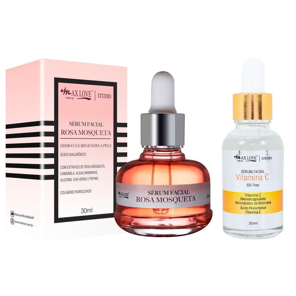Sérum Max Love rosa mosqueta +Sérum Facial Antioxidante Vitamina C Oil Free