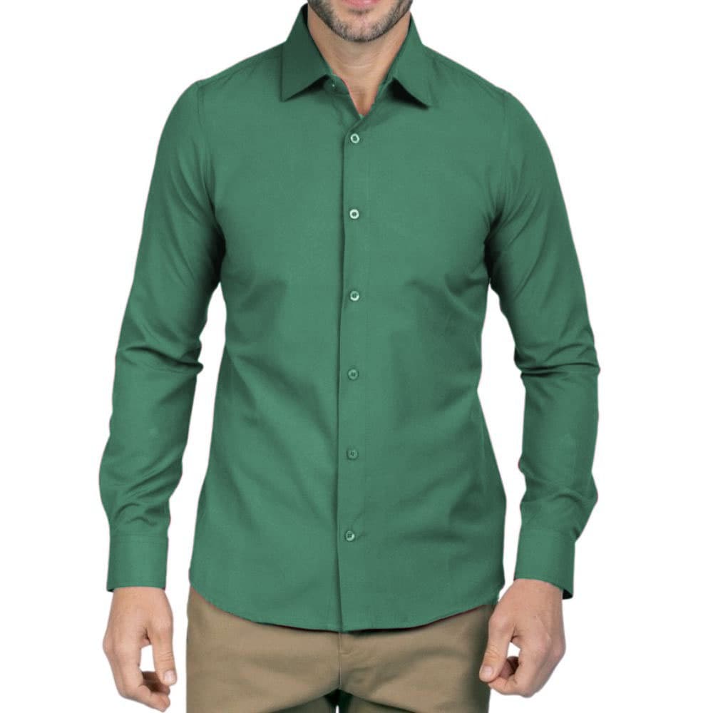 Camisa Blusa Social Slim Fit Premium Manga Longa Moda Estilo