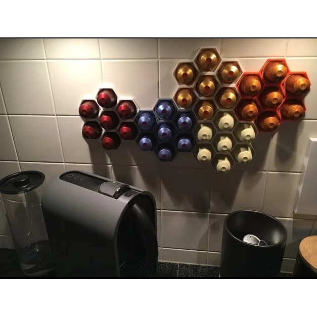 Kit Com 4 Organizadores Suporte De Parede Cápsula Nespresso