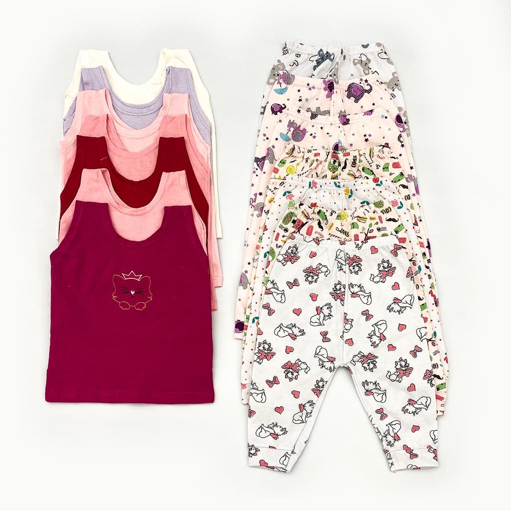 Kit Camiseta com Mijão Menina Recém Nascido 100% Algodão Para Bebê