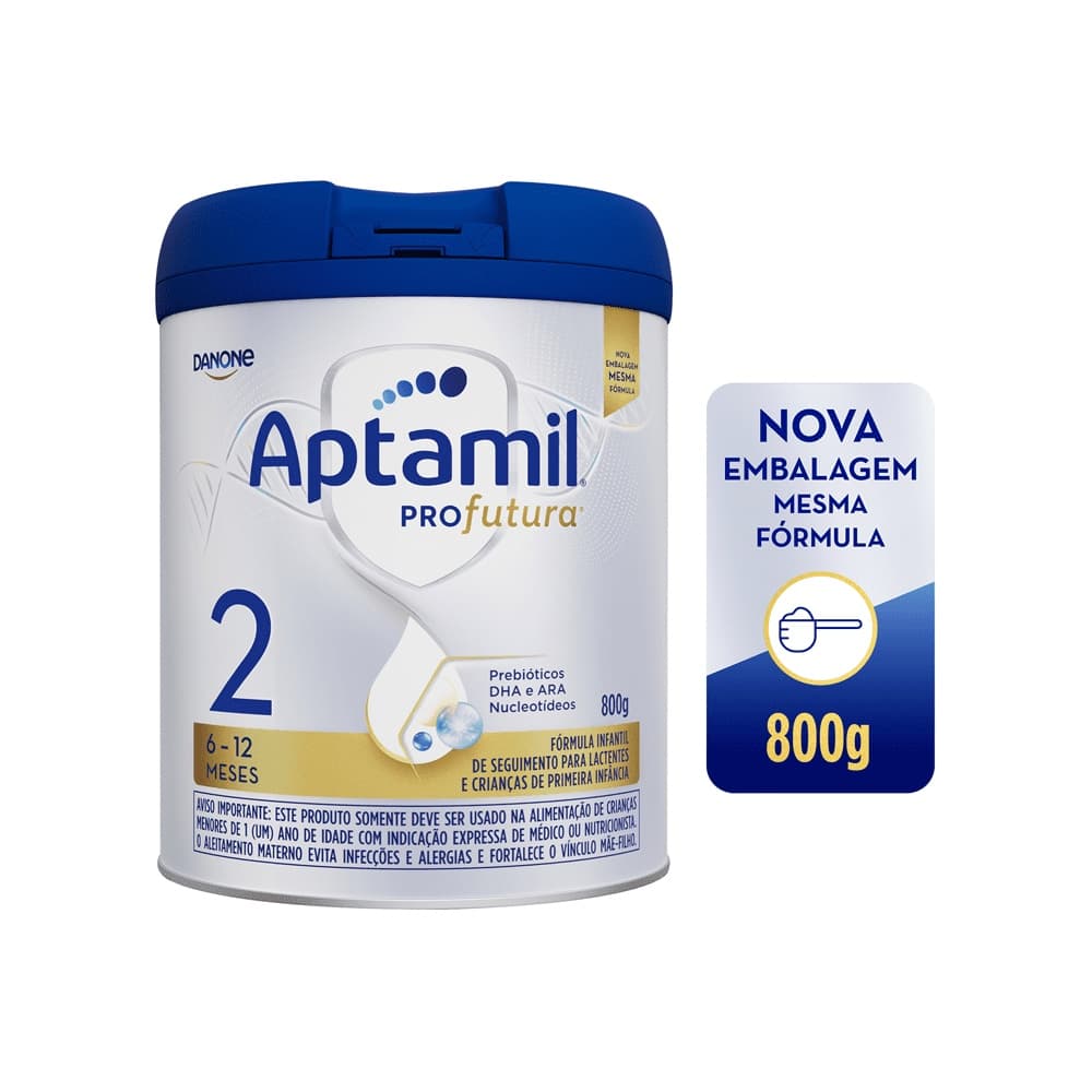 Fórmula Infantil Em Pó Danone Aptamil Profutura 2 Em Lata De 800g