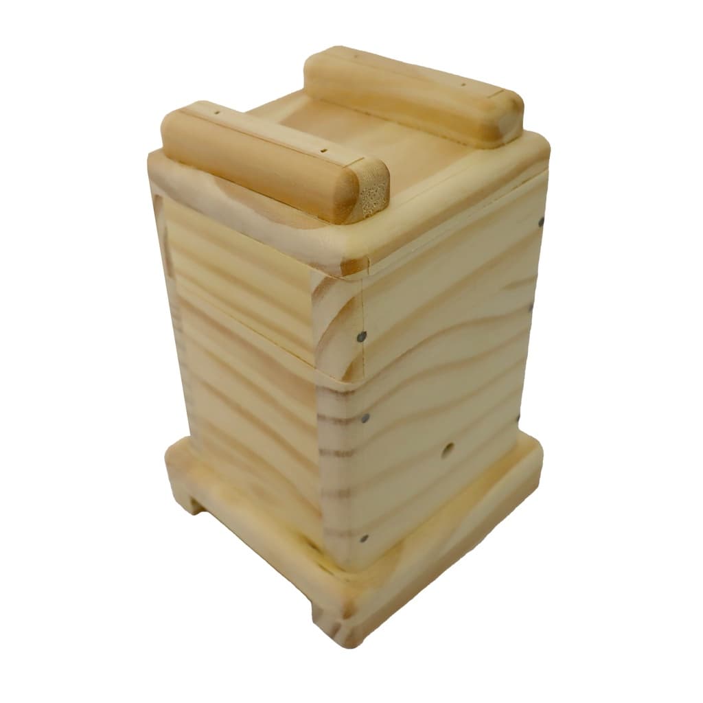 Caixa Para Abelhas Jataí  12X12 cm interno com encaixe e acetato 1 Melgueira