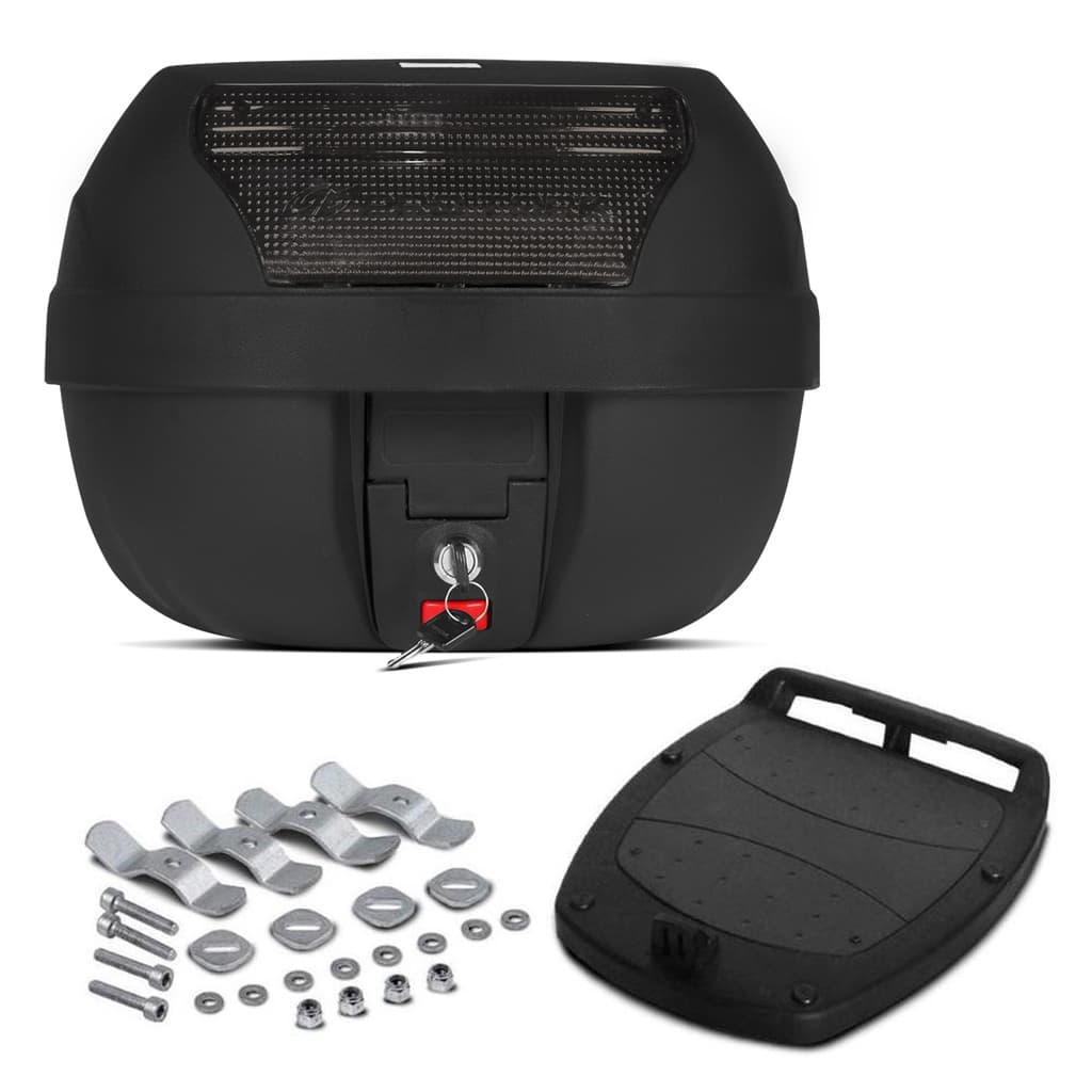 Bau Moto Bauleto Universal 28 Litros Pro Tork Smartbox Fumê