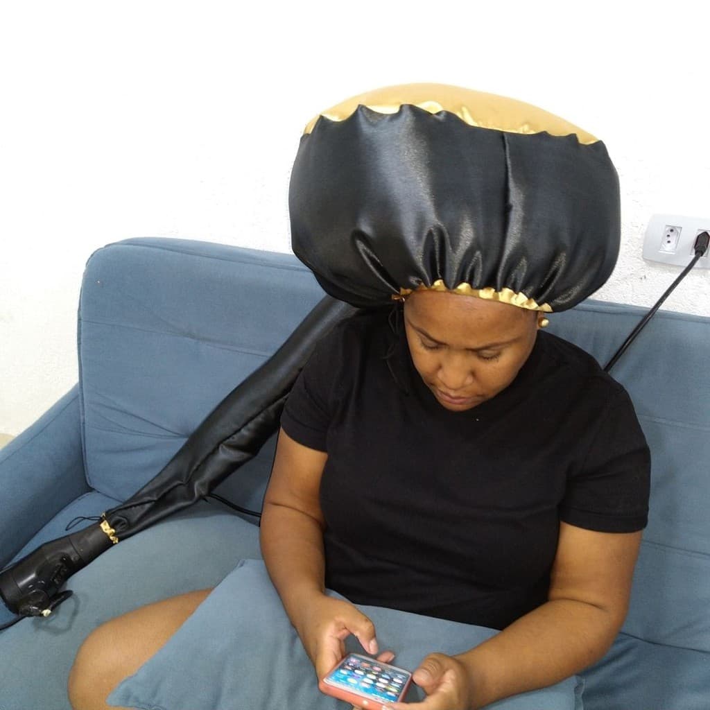 Difusora Difusor Touca Toca De Cetim Secador De Cabelo Profissional , Crespas, Cacheadas, Organicos, Ondulados, Longos