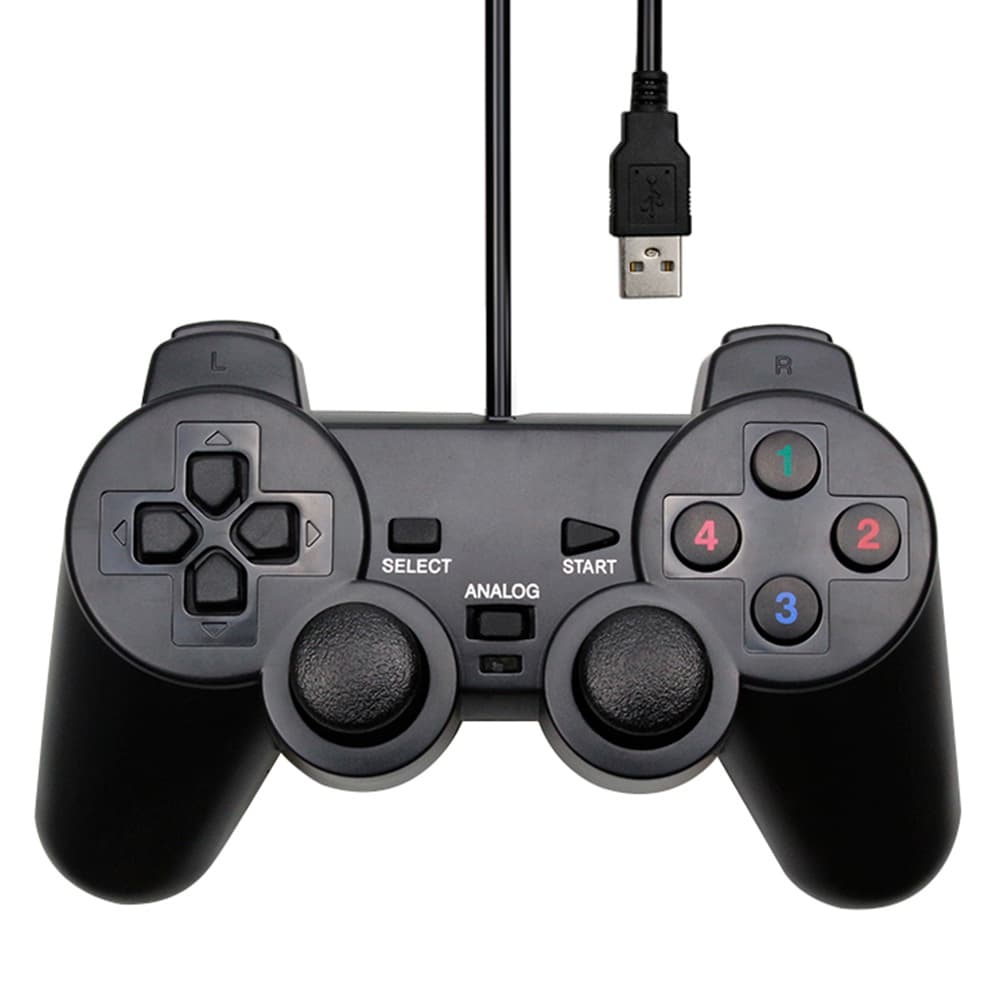 Controle USB Manete Para PC Windows Playstation 2 PS2 Joystick Video Game box Retro Raspberry