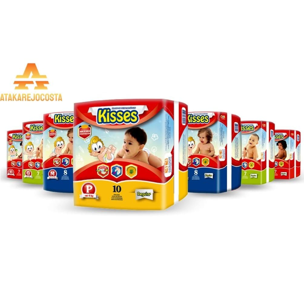 Fraldas Kisses - Fralda Descartável em Oferta Tam M/G/P - ESCOLHA A SUA
