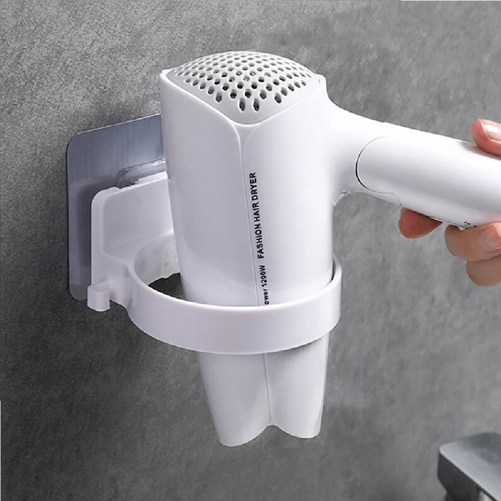Suporte Organizador Secador de Cabelo Adesivo p/ Parede
