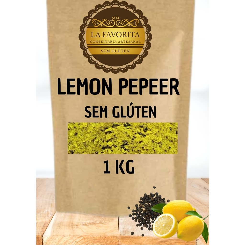 Lemon Pepper 1 KG - Tempero Condimento - Sem Glúten