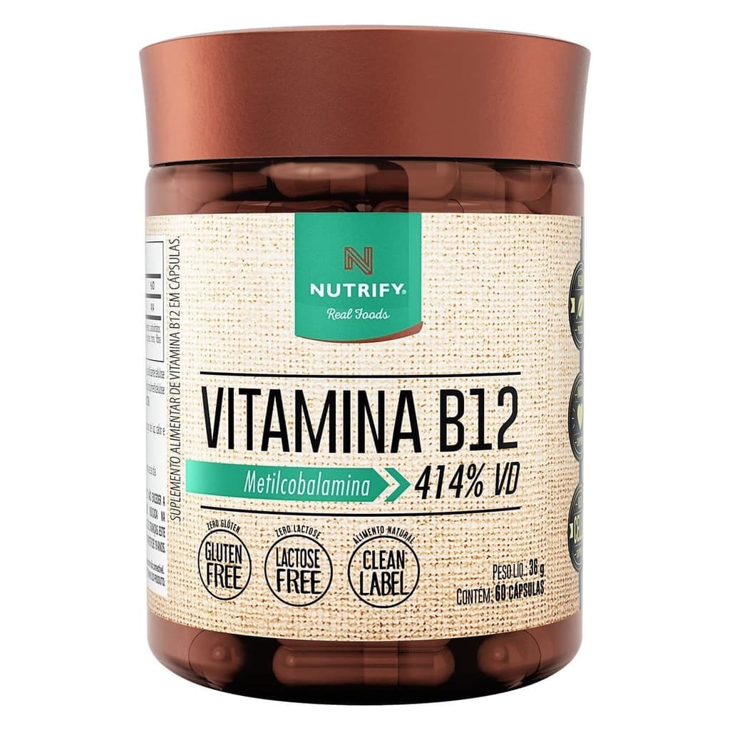 Vitamina B12 Vegana Nutrify 60 cápsulas