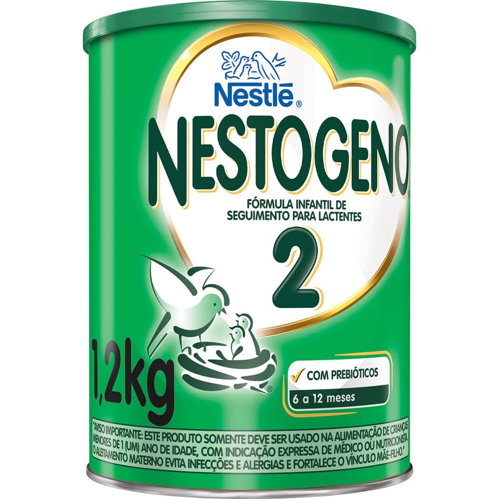 Kit C/3 Nestogeno 2 Formula Infantil Nestlé 1,2kg