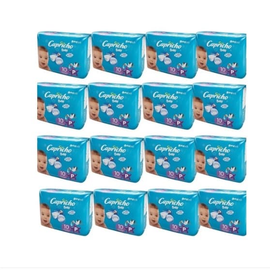 kit 3 pacotes pequeno Fralda Capricho Baby  Atacado descartável \ Escolha o tamanho P M G EG