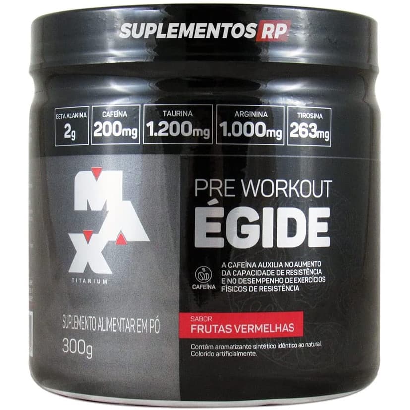 Pré treino Égide 300G Frutas Vermelhas - Max Titanium - Pre Workout
