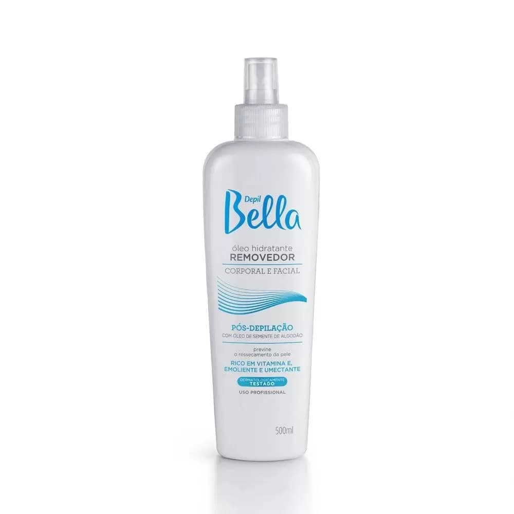 DEPIL BELLA ÓLEO HIDRATANTE REMOVEDOR ALGODÃO 500ML