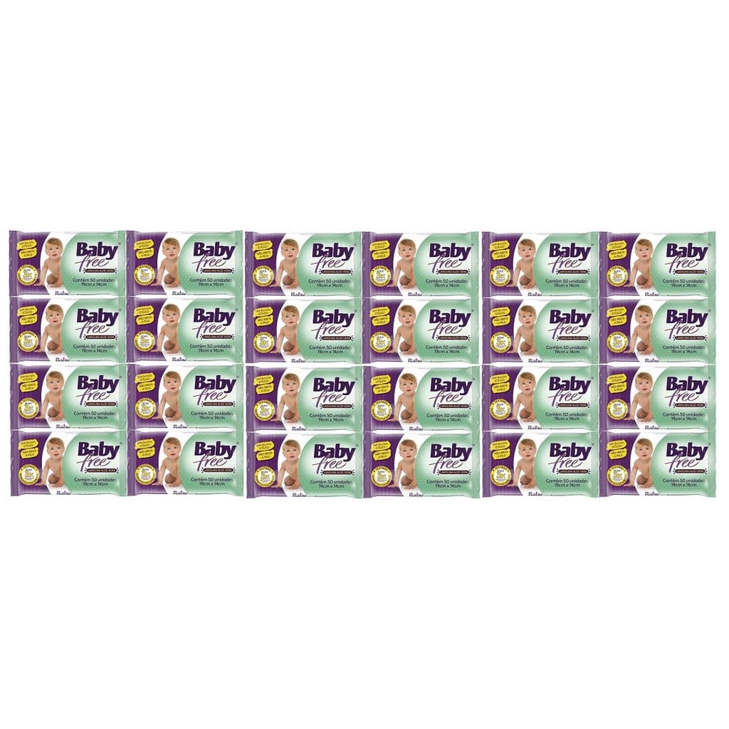 Kit Toalha Umedecida Baby Free 1200 Unidades