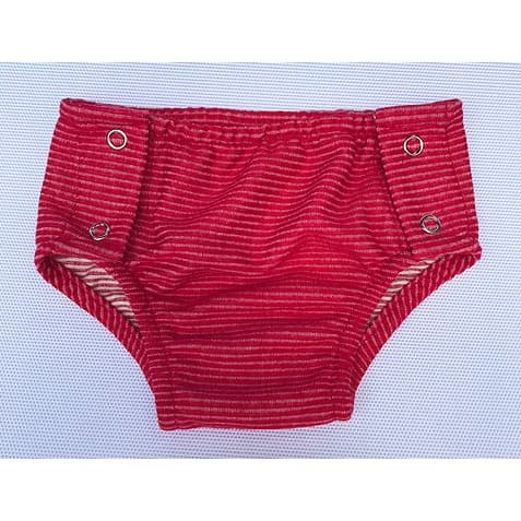 Tapa-Fraldas Vermelho Listras