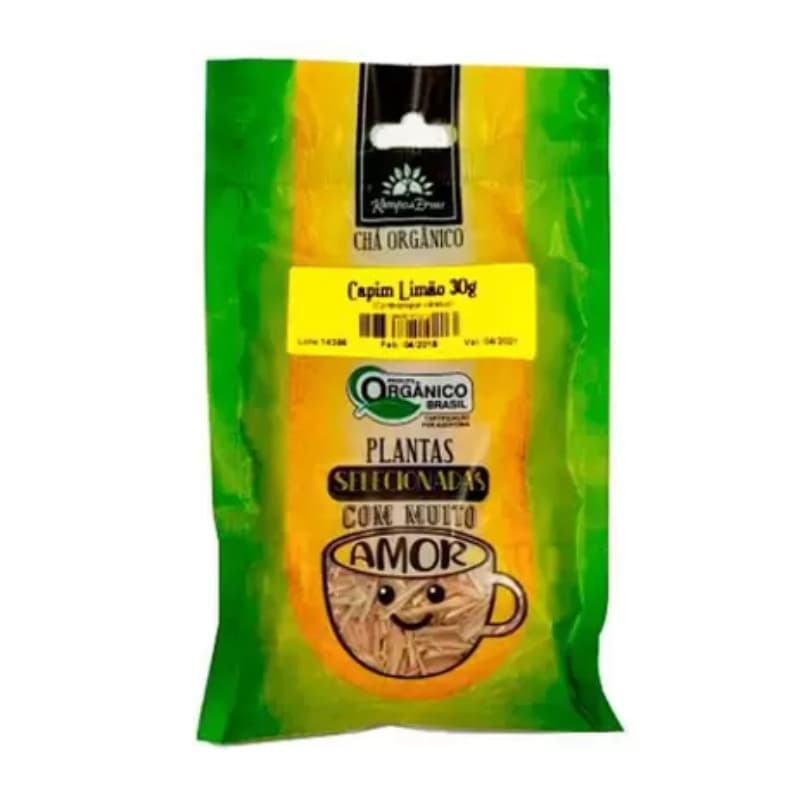 Kit 2X: Chá de Capim Limão Orgânico Kampo de Ervas 30g