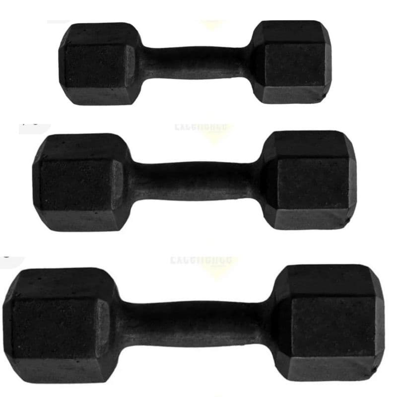 kit Halter 1kg, 3kg e 5kg sextavados peso musculação aparelho de academia