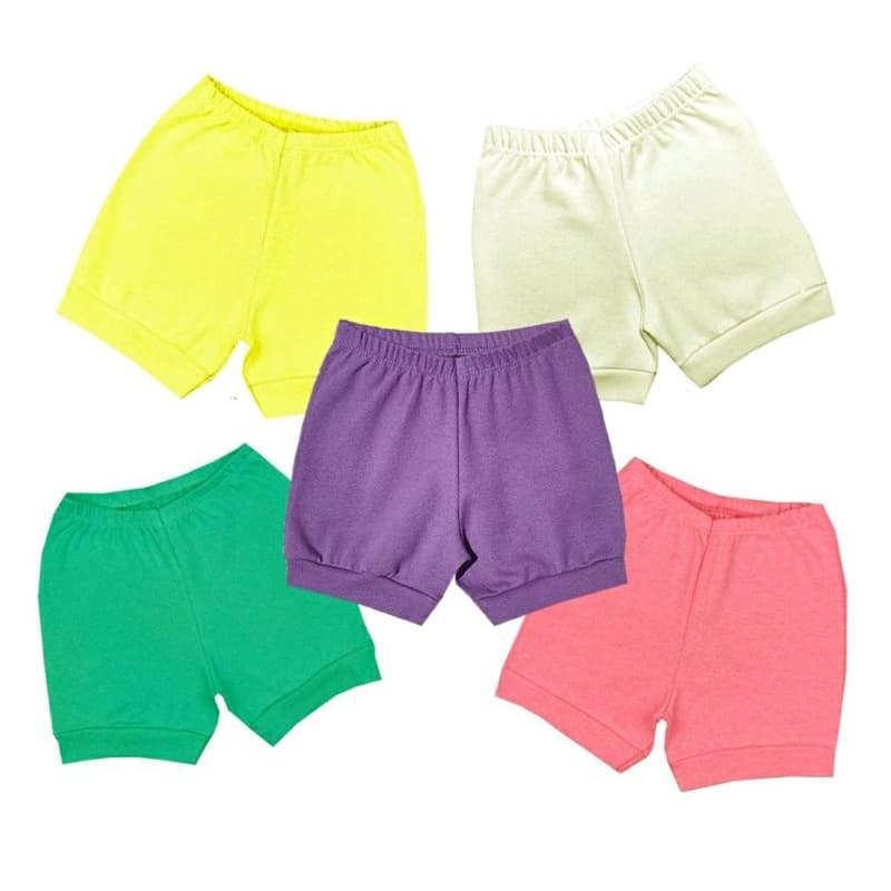 Shorts liso bebê tapa fralda enxoval Algodão.