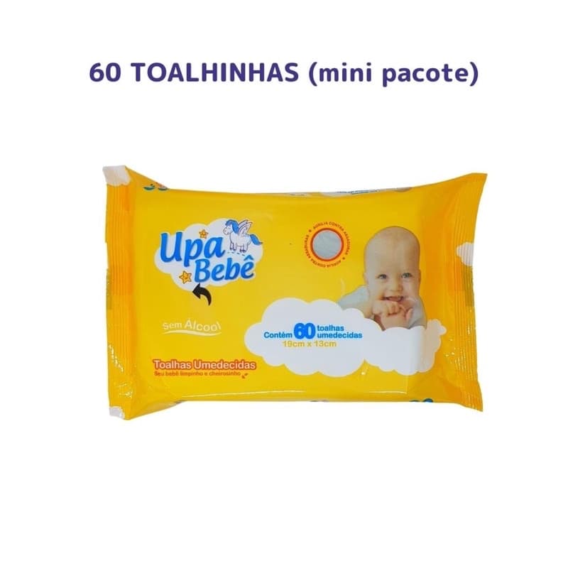Toalhinhas Umedecidas UPA BEBÊ Lenços 60 lenços