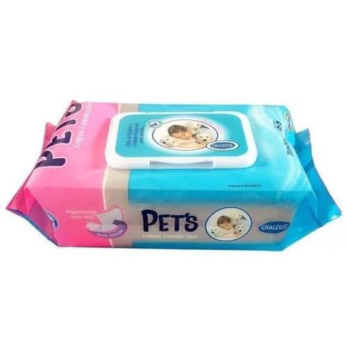 Lenço Umedecido para Cachorro Limpa patas Chalesco 80 Unidades